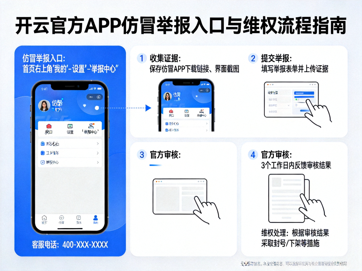 开云官方APP仿冒举报入口与维权流程指南图示