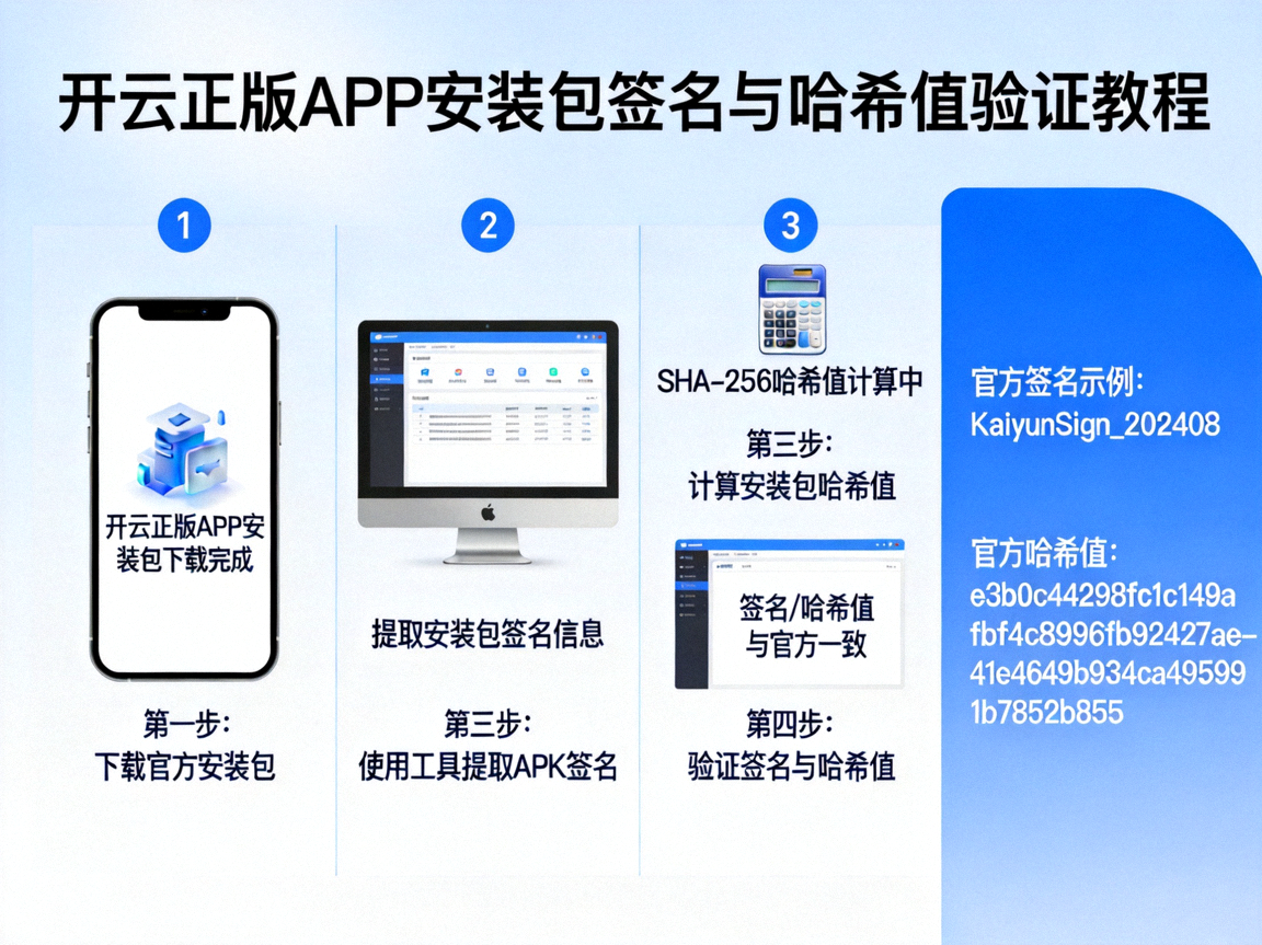 开云正版APP安装包签名与哈希值验证教程图示