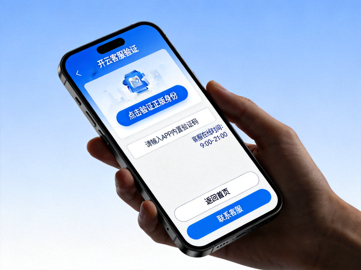 使用开云官方APP内置客服验证正版身份的操作界面截图