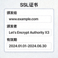 SSL证书详细信息示例截图，包含颁发给、颁发者及有效期字段
