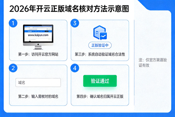 2026年开云正版域名核对方法示意图