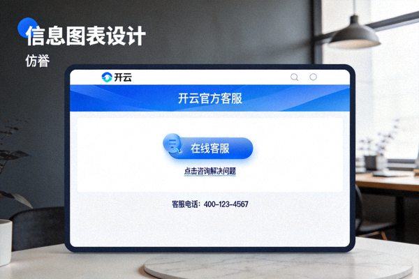 仿冒开云站点伪造客服入口诱导用户示意图