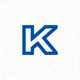 开云官方蓝色K字品牌标识图标