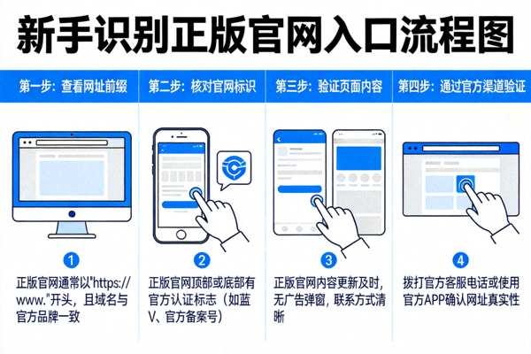 新手识别正版官网入口的流程图解说明