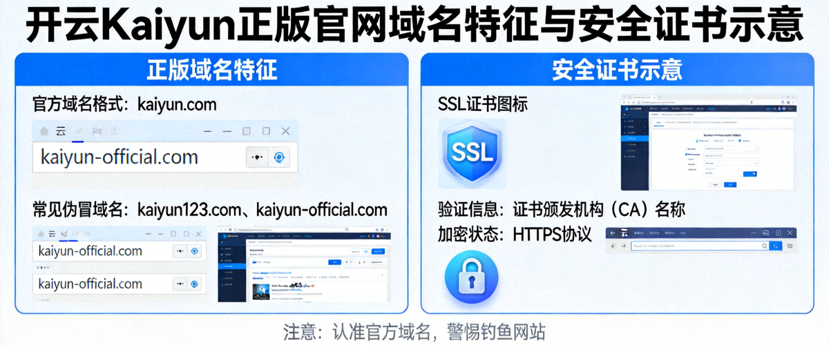 开云Kaiyun正版官网域名特征与安全证书示意长图