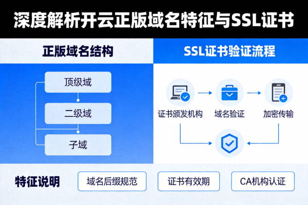 深度解析开云正版域名特征与SSL证书示意图