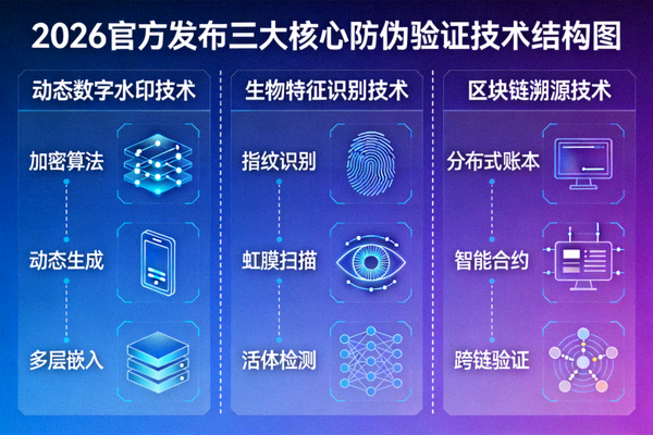 2026官方发布三大核心防伪验证技术结构图